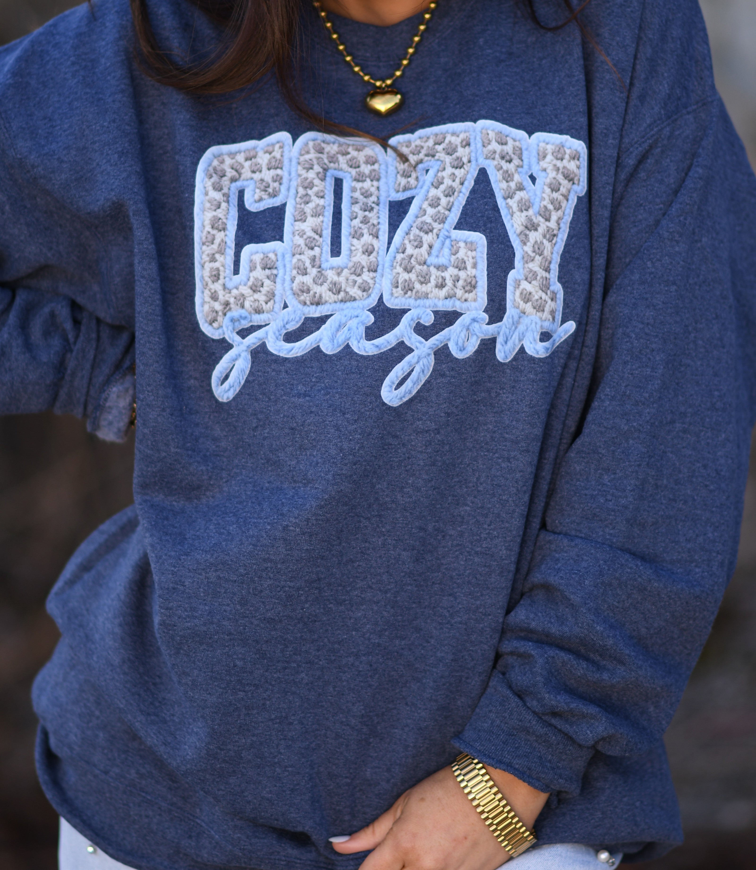 Cozy Season Faux Yarn Leopard Sweatshirt-P&PD Wholesale-[option4]-[option5]-[option6]-[option7]-[option8]-Shop-Boutique-Clothing-for-Women-Online
