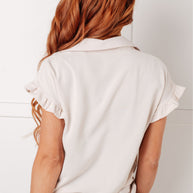 Day Date Ruffle Sleeved Blouse-Blouses-Ave Shops-[option4]-[option5]-[option6]-[option7]-[option8]-Shop-Boutique-Clothing-for-Women-Online