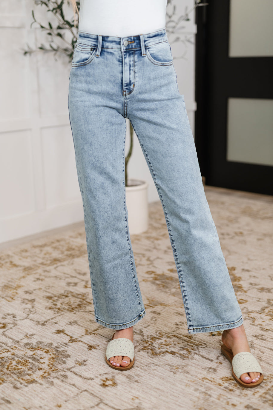 Judy Blue Debbie High Rise Stone Wash Straight Fit Jeans-Womens-Ave Shops-[option4]-[option5]-[option6]-[option7]-[option8]-Shop-Boutique-Clothing-for-Women-Online