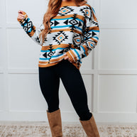 Desert Vibes Geometric Striped Sweater-Tops-Ave Shops-[option4]-[option5]-[option6]-[option7]-[option8]-Shop-Boutique-Clothing-for-Women-Online