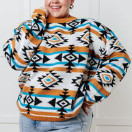 Desert Vibes Geometric Striped Sweater-Tops-Ave Shops-[option4]-[option5]-[option6]-[option7]-[option8]-Shop-Boutique-Clothing-for-Women-Online