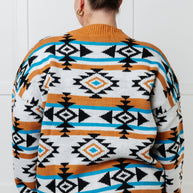 Desert Vibes Geometric Striped Sweater-Tops-Ave Shops-[option4]-[option5]-[option6]-[option7]-[option8]-Shop-Boutique-Clothing-for-Women-Online