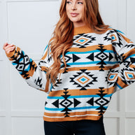 Desert Vibes Geometric Striped Sweater-Tops-Ave Shops-[option4]-[option5]-[option6]-[option7]-[option8]-Shop-Boutique-Clothing-for-Women-Online