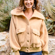 Don't Stress Oversized Collar Sherpa Jacket In Taupe-Womens-Ave Shops-[option4]-[option5]-[option6]-[option7]-[option8]-Shop-Boutique-Clothing-for-Women-Online