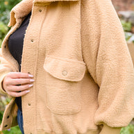 Don't Stress Oversized Collar Sherpa Jacket In Taupe-Womens-Ave Shops-[option4]-[option5]-[option6]-[option7]-[option8]-Shop-Boutique-Clothing-for-Women-Online