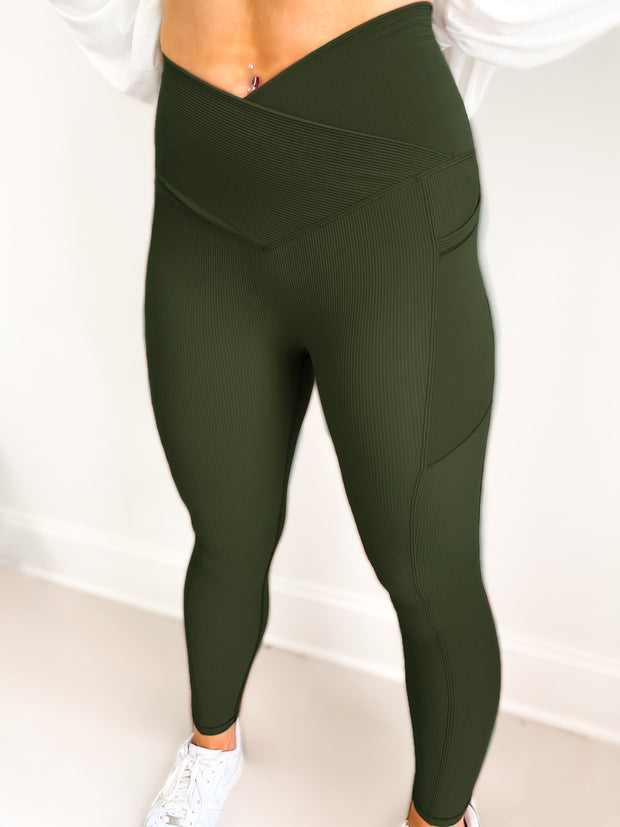 Molly Max Sculpt Ribbed Leggings - Regular-leggings-Girl Code Couture-Dark Olive-S-[option4]-[option5]-[option6]-[option7]-[option8]-Shop-Boutique-Clothing-for-Women-Online