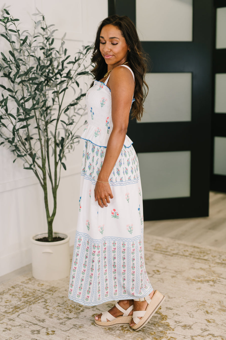 Eager Anticipation Mixed Print Midi Dress-Womens-Ave Shops-[option4]-[option5]-[option6]-[option7]-[option8]-Shop-Boutique-Clothing-for-Women-Online