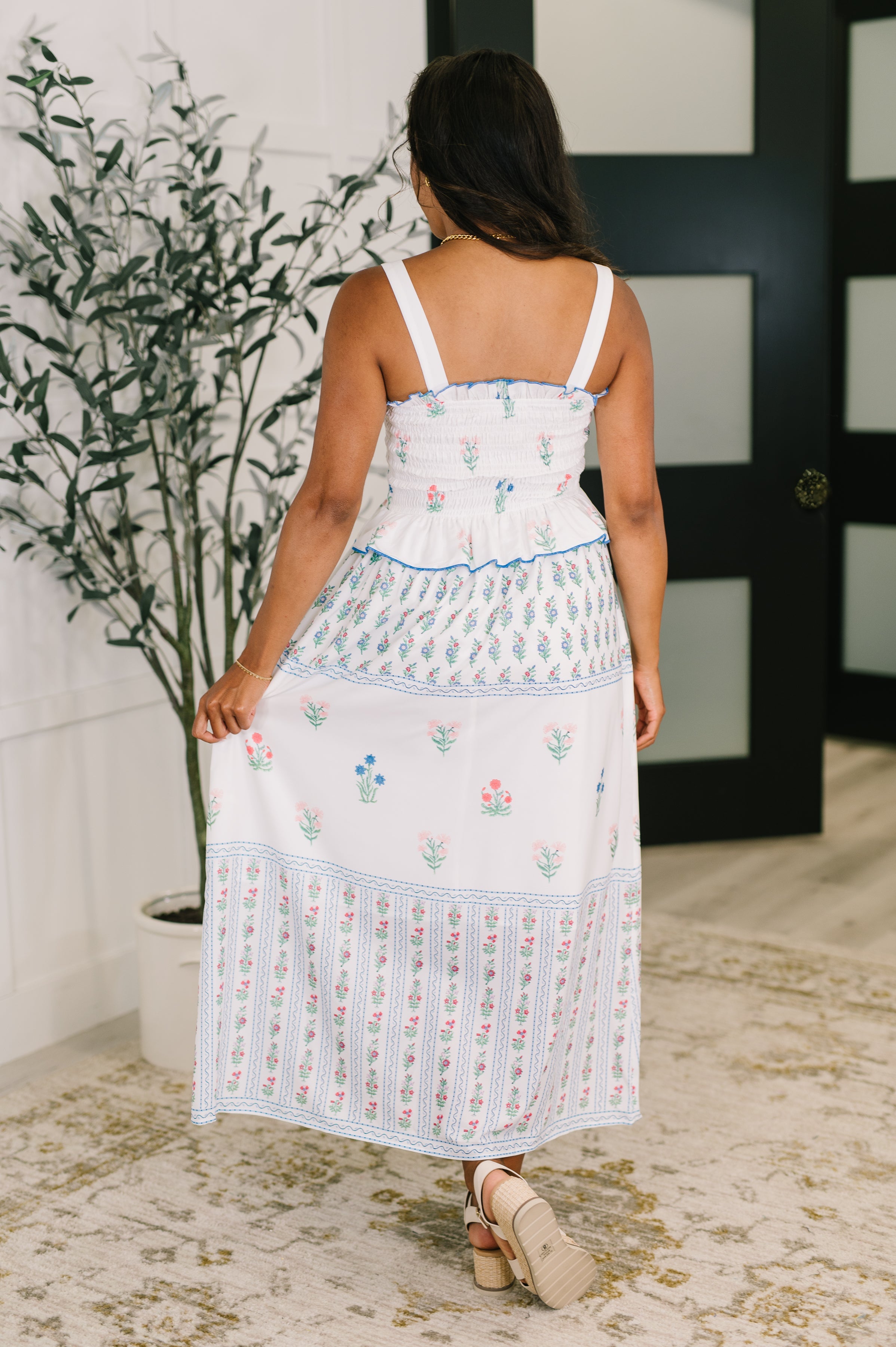 Eager Anticipation Mixed Print Midi Dress-Womens-Ave Shops-[option4]-[option5]-[option6]-[option7]-[option8]-Shop-Boutique-Clothing-for-Women-Online