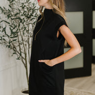 Zenana Easy Hustle High Neck Dress in Black-Womens-Ave Shops-[option4]-[option5]-[option6]-[option7]-[option8]-Shop-Boutique-Clothing-for-Women-Online