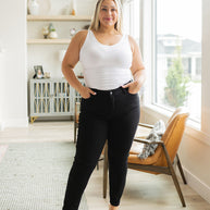 Judy Blue Edith Mid Rise Classic Slim Jeans in Black-Denim-Ave Shops-[option4]-[option5]-[option6]-[option7]-[option8]-Shop-Boutique-Clothing-for-Women-Online