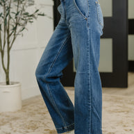 Elsie High Rise Double Button Wide Leg Jeans-Womens-Ave Shops-[option4]-[option5]-[option6]-[option7]-[option8]-Shop-Boutique-Clothing-for-Women-Online