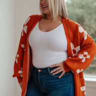 Enough Anyways Floral Cardigan in Burnt Orange-Layers-Ave Shops-[option4]-[option5]-[option6]-[option7]-[option8]-Shop-Boutique-Clothing-for-Women-Online