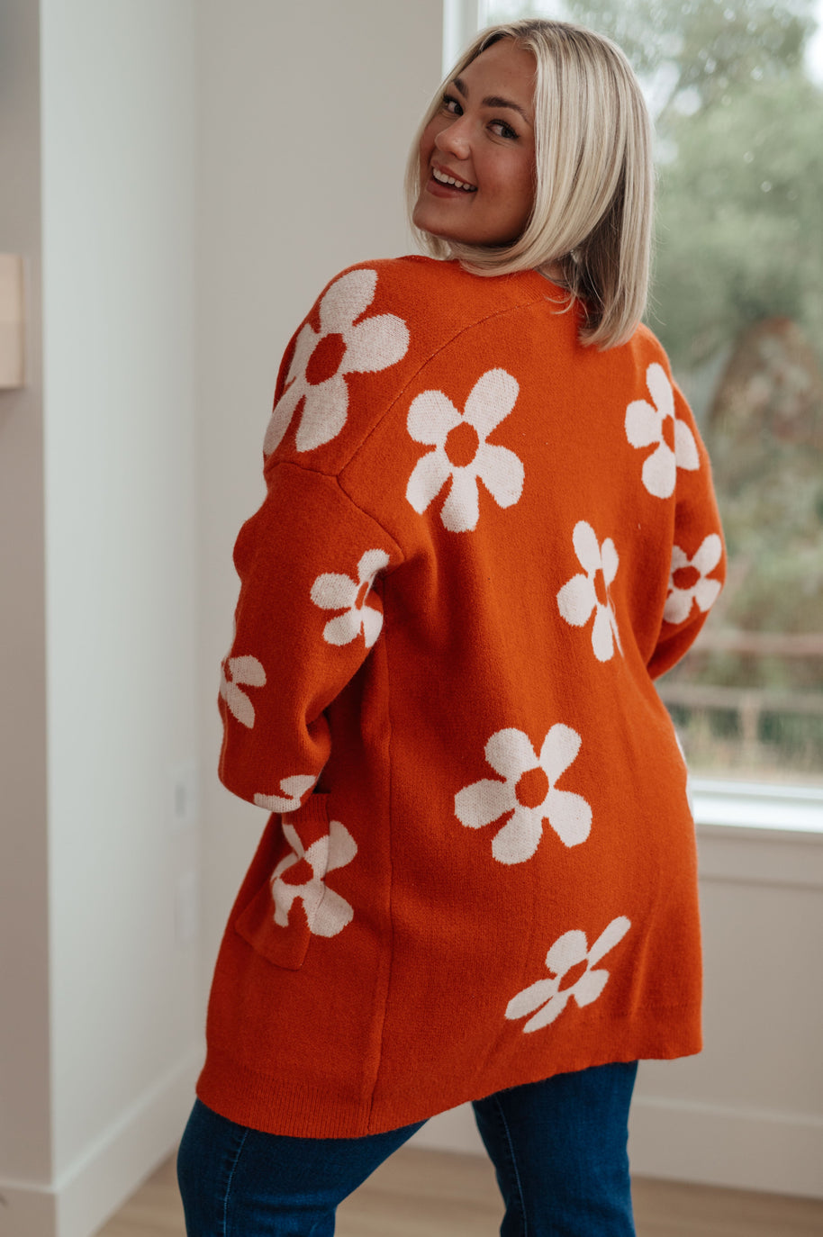 Enough Anyways Floral Cardigan in Burnt Orange-Layers-Ave Shops-[option4]-[option5]-[option6]-[option7]-[option8]-Shop-Boutique-Clothing-for-Women-Online