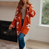 Enough Anyways Floral Cardigan in Burnt Orange-Layers-Ave Shops-[option4]-[option5]-[option6]-[option7]-[option8]-Shop-Boutique-Clothing-for-Women-Online