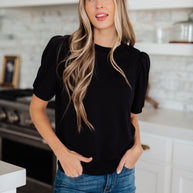 Evidently Different Puff Sleeve Top-Tops-Ave Shops-[option4]-[option5]-[option6]-[option7]-[option8]-Shop-Boutique-Clothing-for-Women-Online