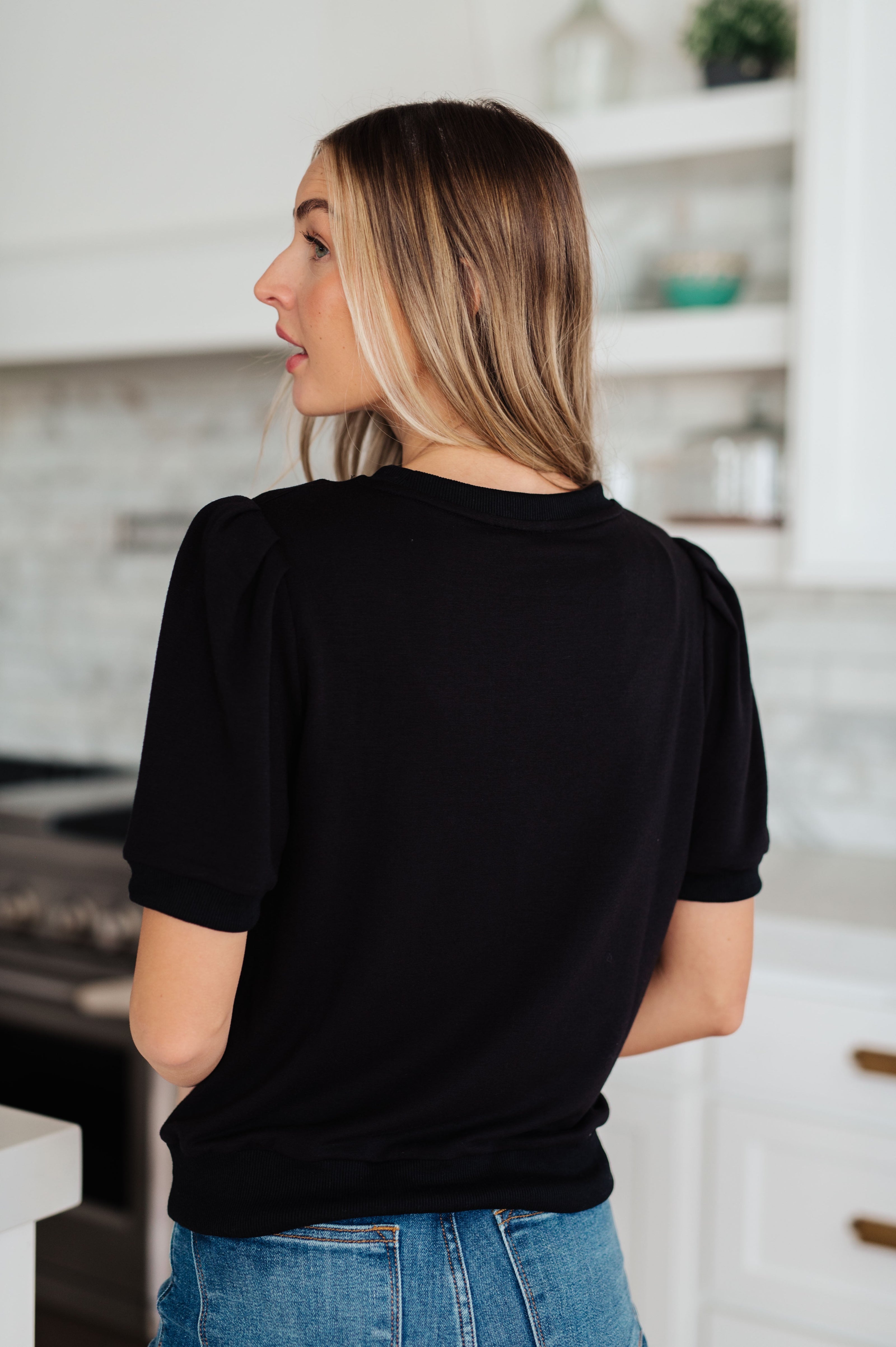 Evidently Different Puff Sleeve Top-Tops-Ave Shops-[option4]-[option5]-[option6]-[option7]-[option8]-Shop-Boutique-Clothing-for-Women-Online