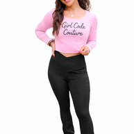 Molly Max Sculpt Ribbed Leggings - Flare-leggings-Girl Code Couture-[option4]-[option5]-[option6]-[option7]-[option8]-Shop-Boutique-Clothing-for-Women-Online