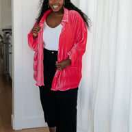 Feeling Fuchsia Velvet Button Down-Tops-Ave Shops-[option4]-[option5]-[option6]-[option7]-[option8]-Shop-Boutique-Clothing-for-Women-Online