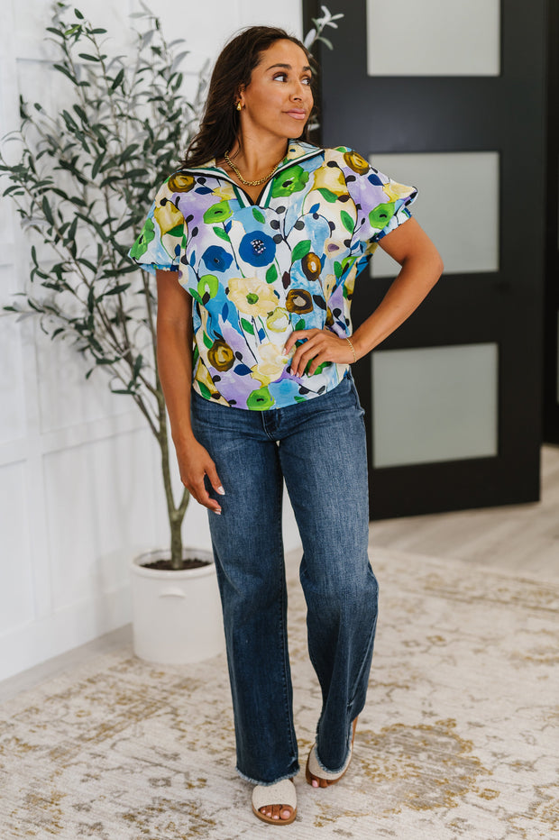 Fielding Questions Floral Top-Womens-Ave Shops-[option4]-[option5]-[option6]-[option7]-[option8]-Shop-Boutique-Clothing-for-Women-Online