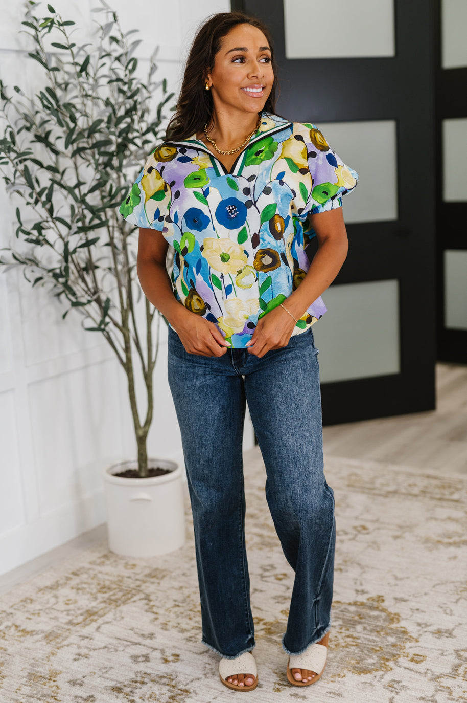 Fielding Questions Floral Top-Womens-Ave Shops-[option4]-[option5]-[option6]-[option7]-[option8]-Shop-Boutique-Clothing-for-Women-Online