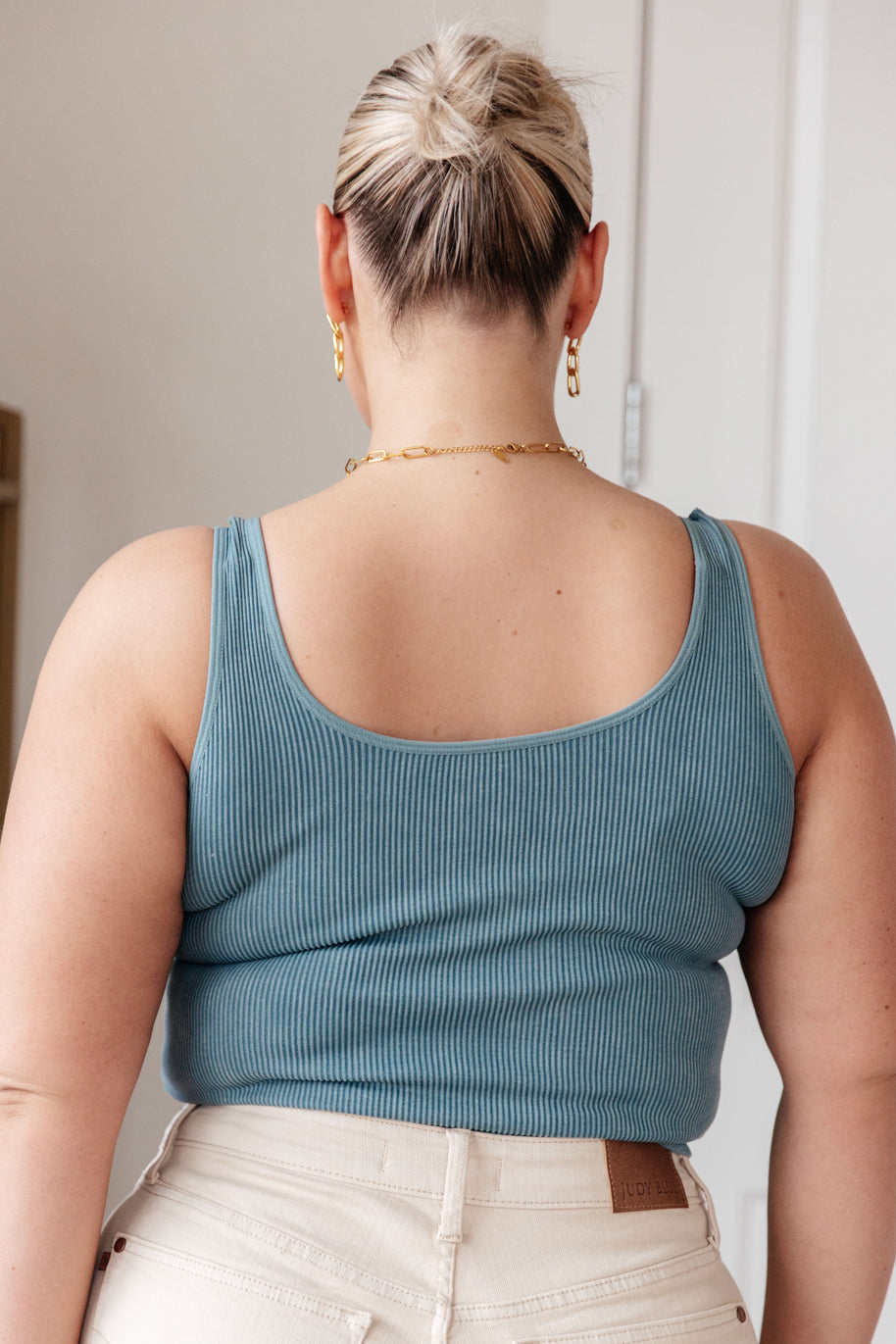 Fundamentals Ribbed Seamless Reversible Tank in Vintage Blue-Womens-Ave Shops-[option4]-[option5]-[option6]-[option7]-[option8]-Shop-Boutique-Clothing-for-Women-Online
