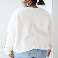 Fuzzy Cuddles Sweater in Off White-Womens-Ave Shops-[option4]-[option5]-[option6]-[option7]-[option8]-Shop-Boutique-Clothing-for-Women-Online