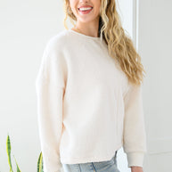 Fuzzy Cuddles Sweater in Off White-Womens-Ave Shops-[option4]-[option5]-[option6]-[option7]-[option8]-Shop-Boutique-Clothing-for-Women-Online