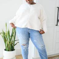 Fuzzy Cuddles Sweater in Off White-Womens-Ave Shops-[option4]-[option5]-[option6]-[option7]-[option8]-Shop-Boutique-Clothing-for-Women-Online