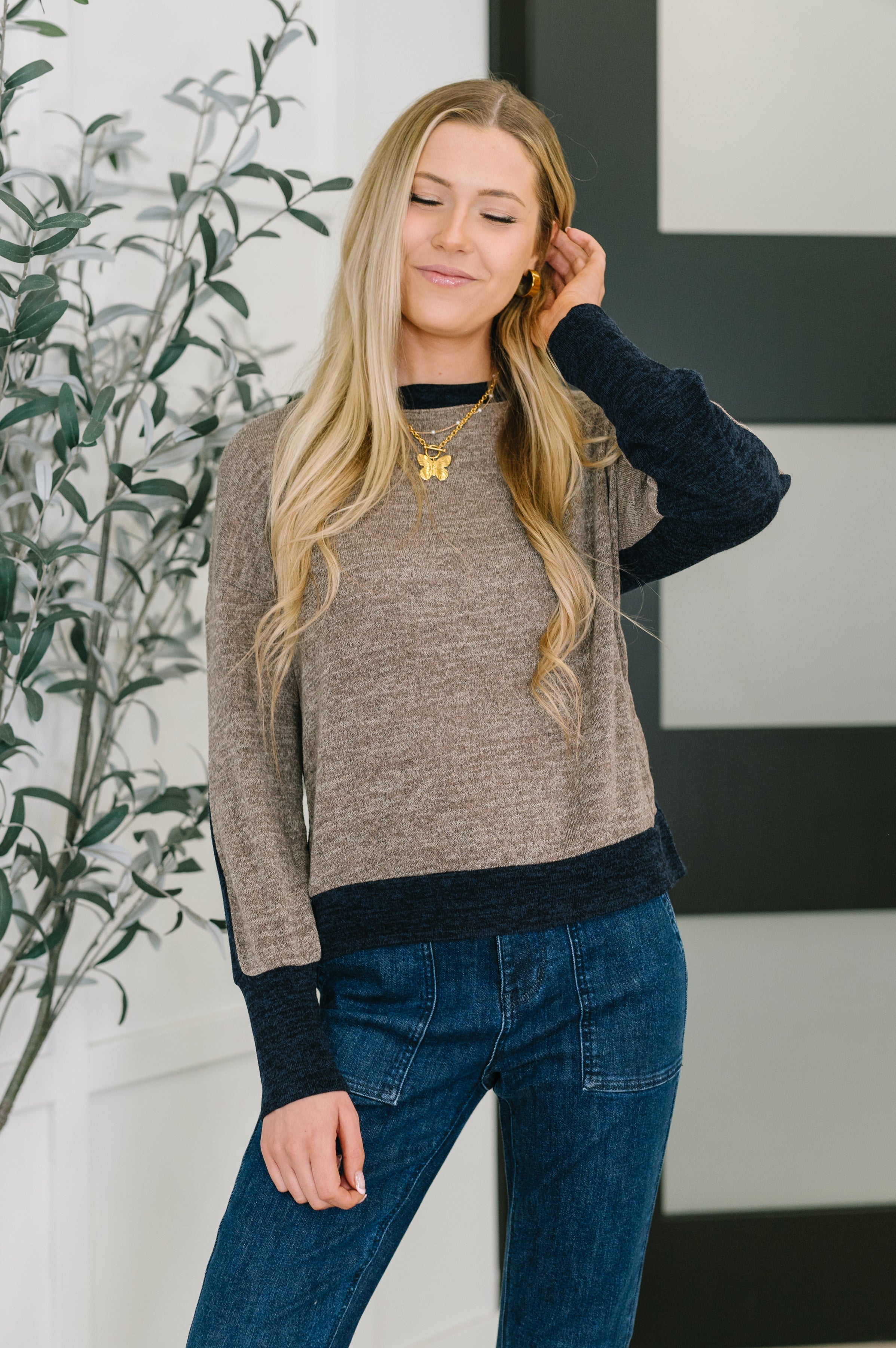 Give Me a Call Color Block Pullover-Womens-Ave Shops-[option4]-[option5]-[option6]-[option7]-[option8]-Shop-Boutique-Clothing-for-Women-Online