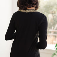 Glitter Lining Long Sleeve V-Neck Top-Tops-Ave Shops-[option4]-[option5]-[option6]-[option7]-[option8]-Shop-Boutique-Clothing-for-Women-Online