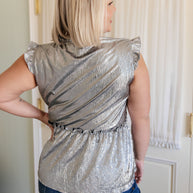 Shine On Metallic Peplum Top-Tops-Ave Shops-[option4]-[option5]-[option6]-[option7]-[option8]-Shop-Boutique-Clothing-for-Women-Online