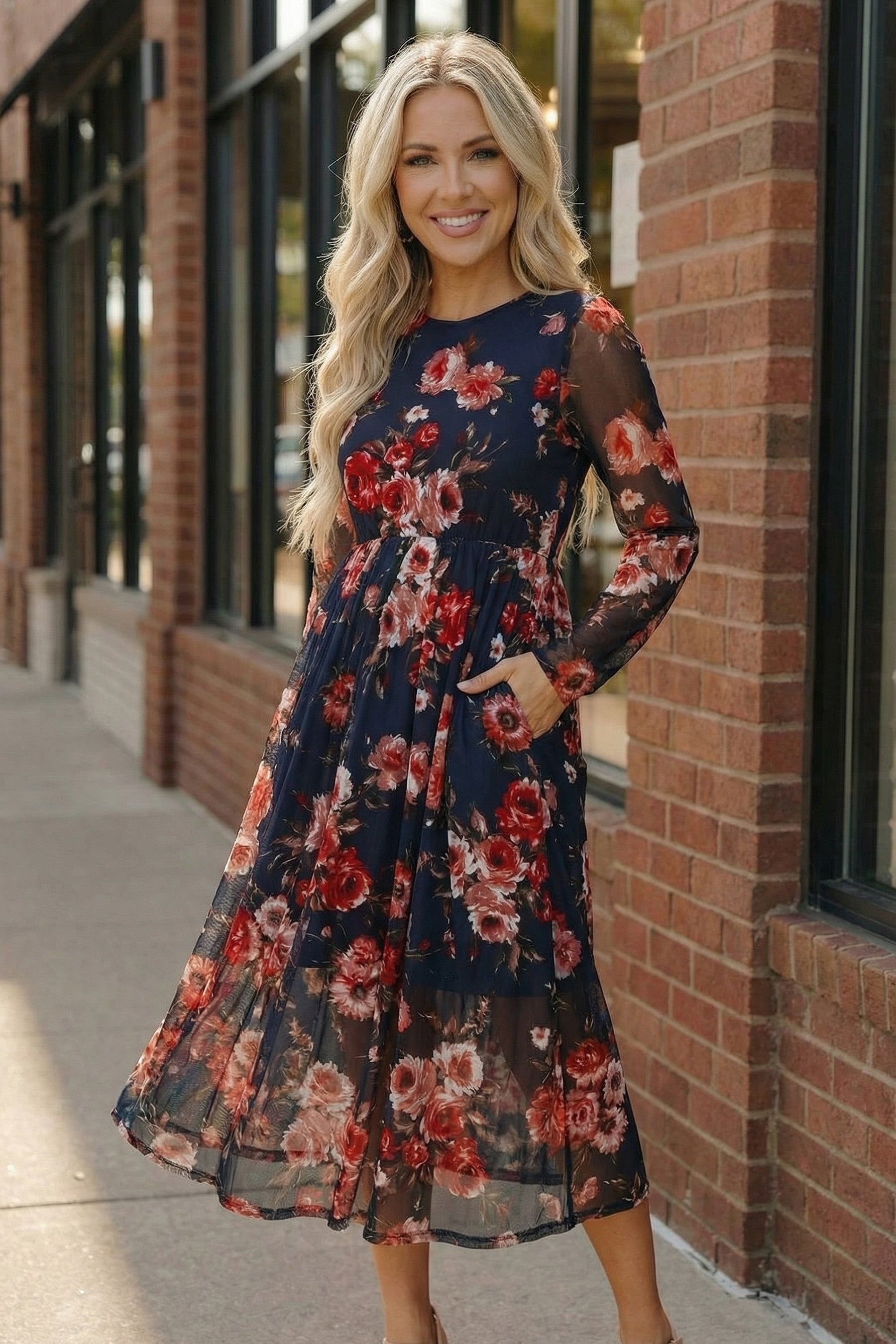 Rosy Romance Mesh Dress-Haptics-[option4]-[option5]-[option6]-[option7]-[option8]-Shop-Boutique-Clothing-for-Women-Online