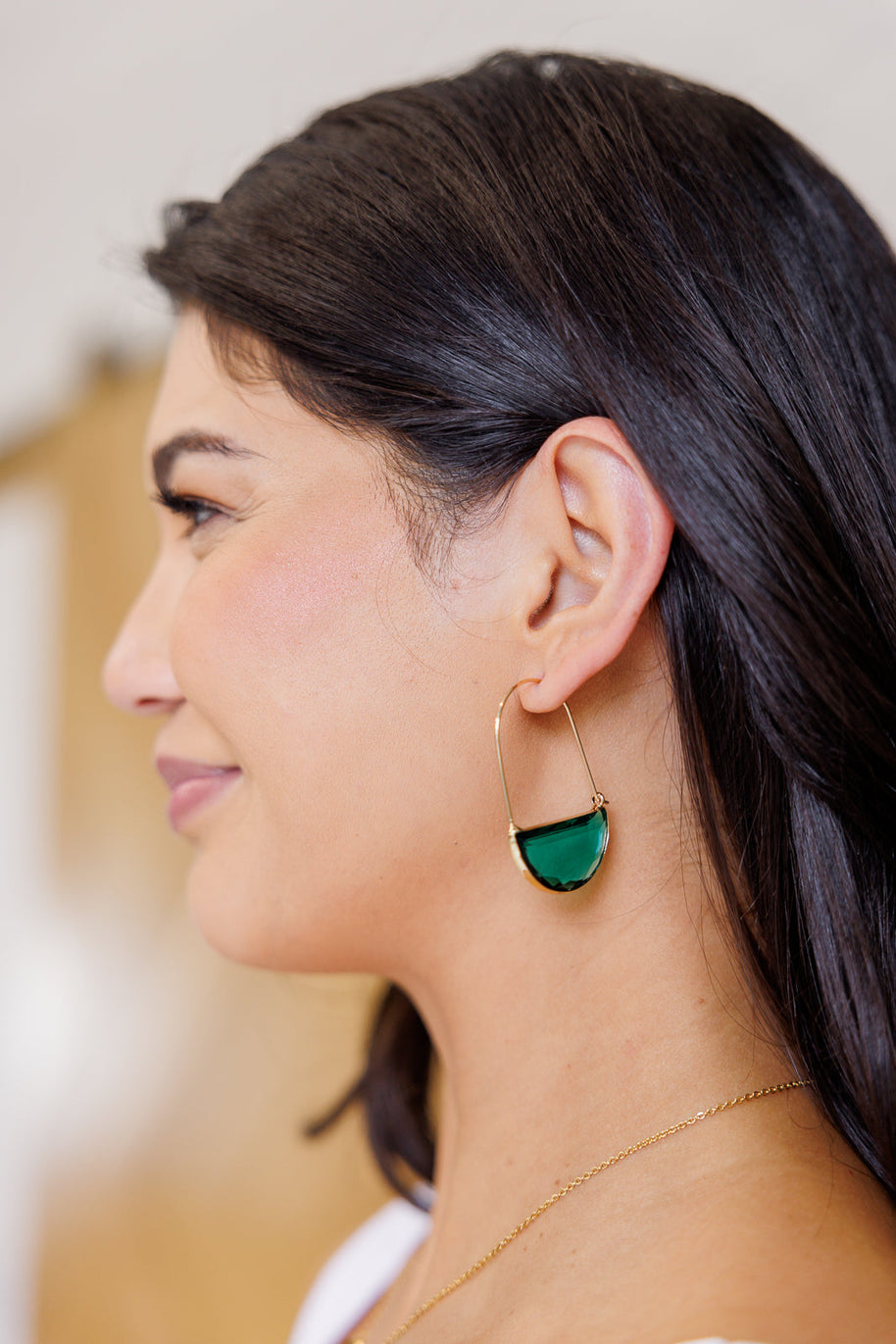 Half Circle Crystal Earrings-Accessories-Ave Shops-[option4]-[option5]-[option6]-[option7]-[option8]-Shop-Boutique-Clothing-for-Women-Online