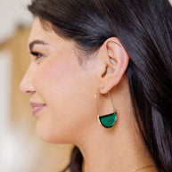 Half Circle Crystal Earrings-Accessories-Ave Shops-[option4]-[option5]-[option6]-[option7]-[option8]-Shop-Boutique-Clothing-for-Women-Online