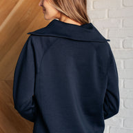 Hamptons Travel Half Zip Pullover in Navy-Athleisure-Ave Shops-[option4]-[option5]-[option6]-[option7]-[option8]-Shop-Boutique-Clothing-for-Women-Online