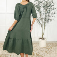 Hazel Dress in Dusty Pine-Womens-Ave Shops-[option4]-[option5]-[option6]-[option7]-[option8]-Shop-Boutique-Clothing-for-Women-Online