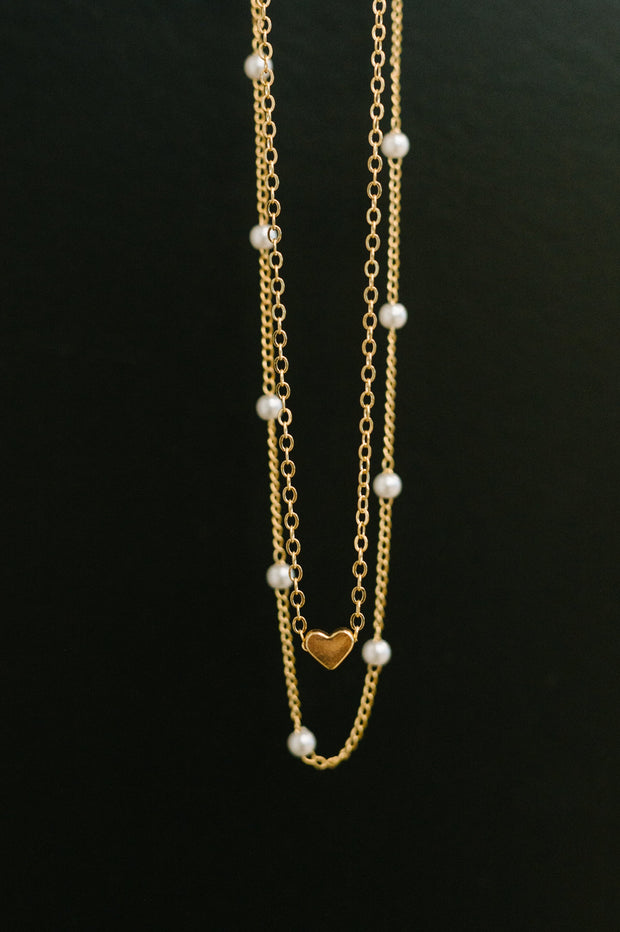 Heart of Gold Pendant Necklace Layered Set in Gold-Womens-Ave Shops-[option4]-[option5]-[option6]-[option7]-[option8]-Shop-Boutique-Clothing-for-Women-Online