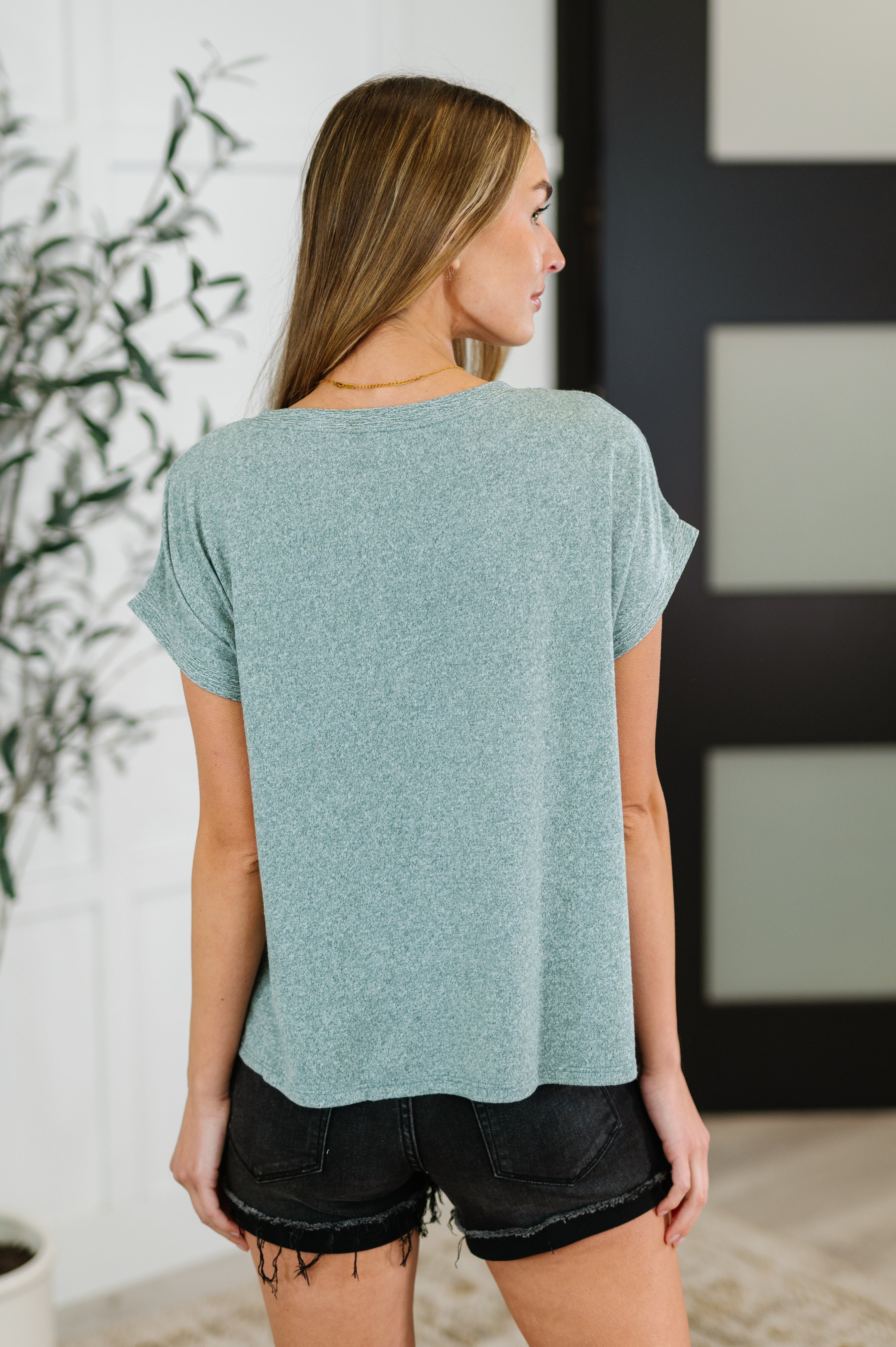 Zenana Heathered Harmony Basic Tee in Ash Jade-Womens-Ave Shops-[option4]-[option5]-[option6]-[option7]-[option8]-Shop-Boutique-Clothing-for-Women-Online