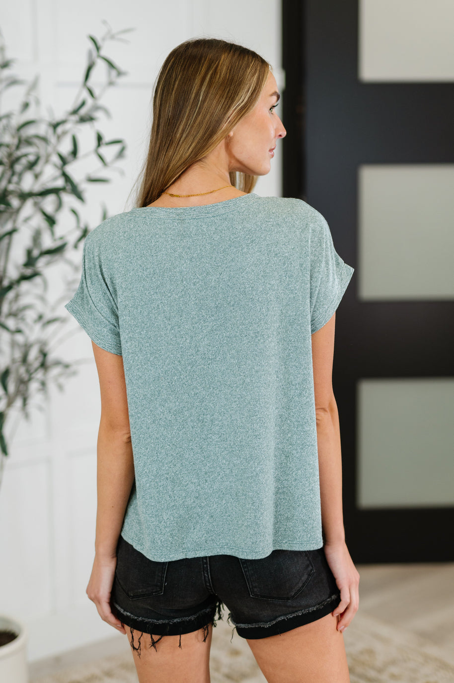 Zenana Heathered Harmony Basic Tee in Ash Jade-Womens-Ave Shops-[option4]-[option5]-[option6]-[option7]-[option8]-Shop-Boutique-Clothing-for-Women-Online