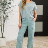 Zenana Heathered Harmony Basic Tee in Ash Jade-Womens-Ave Shops-[option4]-[option5]-[option6]-[option7]-[option8]-Shop-Boutique-Clothing-for-Women-Online