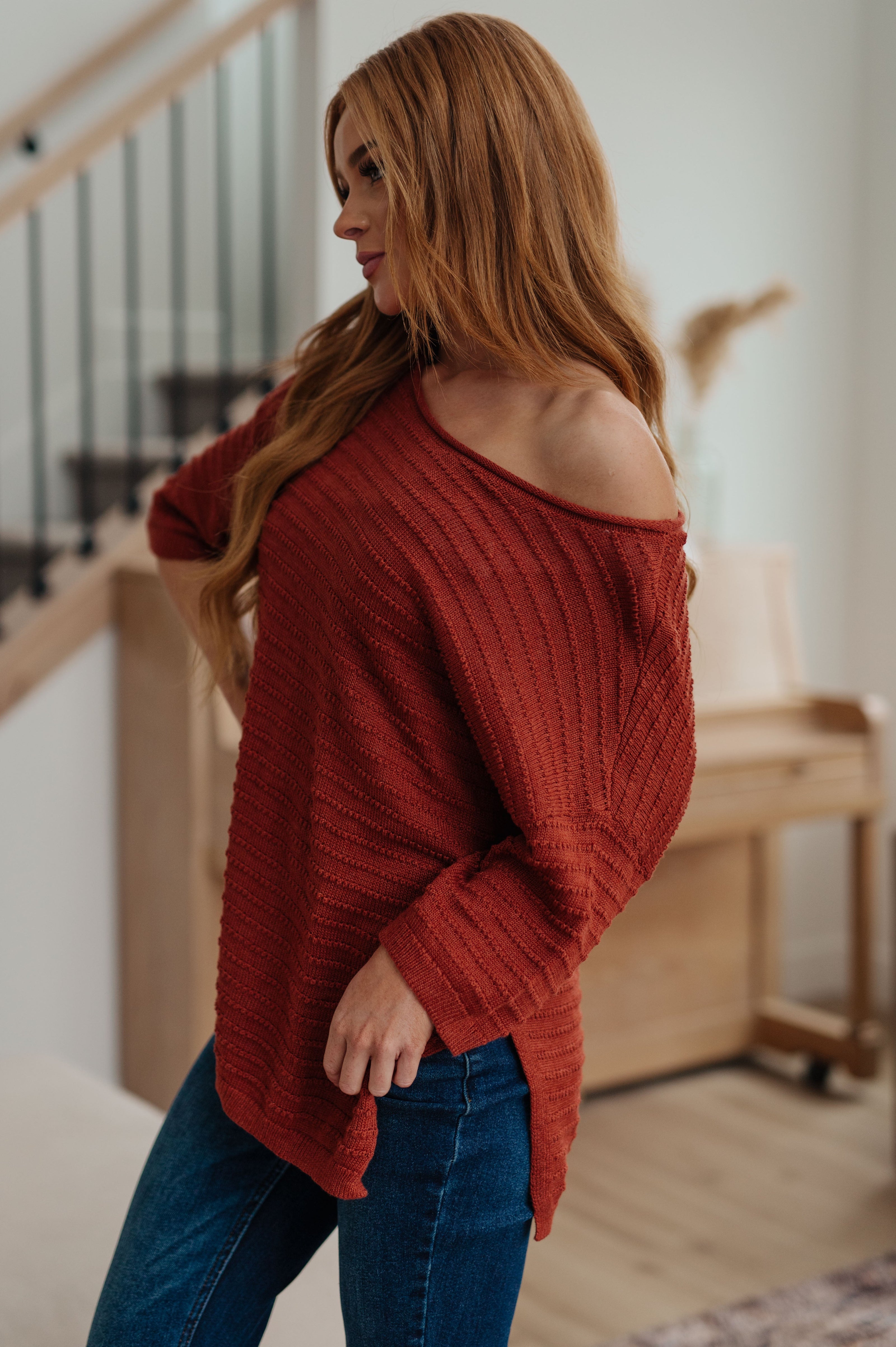 High Tide Oversize Top in Rust-Tops-Ave Shops-[option4]-[option5]-[option6]-[option7]-[option8]-Shop-Boutique-Clothing-for-Women-Online