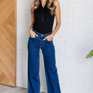 Higher and Higher Ribbed Zip Up Bodysuit-Bodysuits-Ave Shops-[option4]-[option5]-[option6]-[option7]-[option8]-Shop-Boutique-Clothing-for-Women-Online