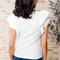 Highest Praise Ruffle Sleeve Blouse-Tops-Ave Shops-[option4]-[option5]-[option6]-[option7]-[option8]-Shop-Boutique-Clothing-for-Women-Online