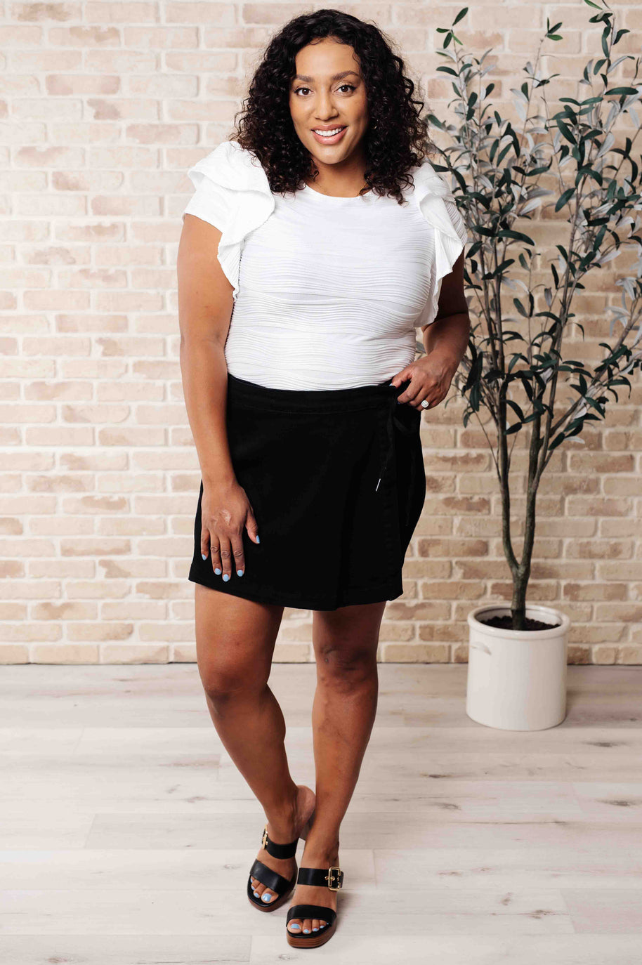 Highest Praise Ruffle Sleeve Blouse-Tops-Ave Shops-[option4]-[option5]-[option6]-[option7]-[option8]-Shop-Boutique-Clothing-for-Women-Online