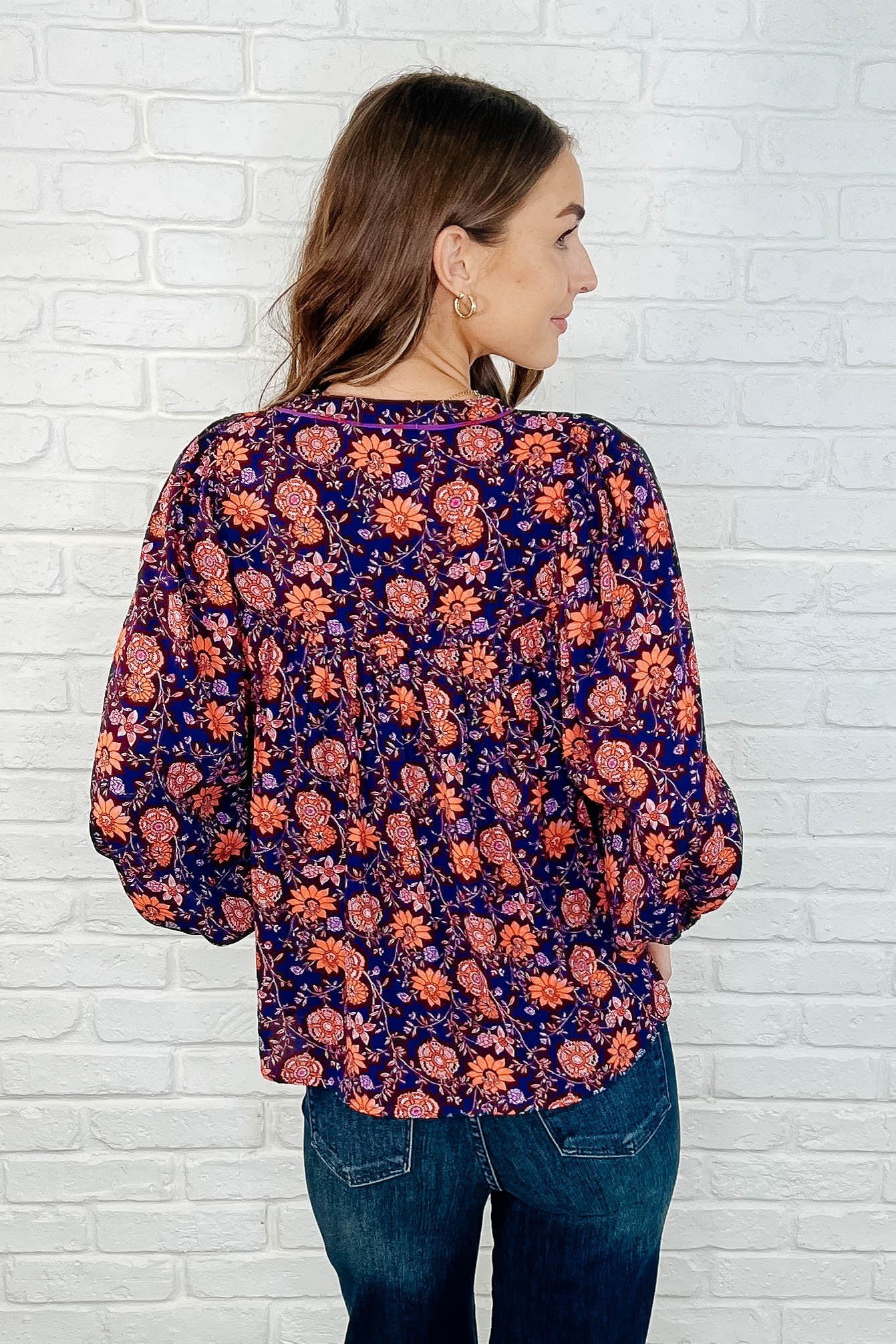 Hiterto Unknown Floral Babydoll Blouse-Womens-Ave Shops-[option4]-[option5]-[option6]-[option7]-[option8]-Shop-Boutique-Clothing-for-Women-Online
