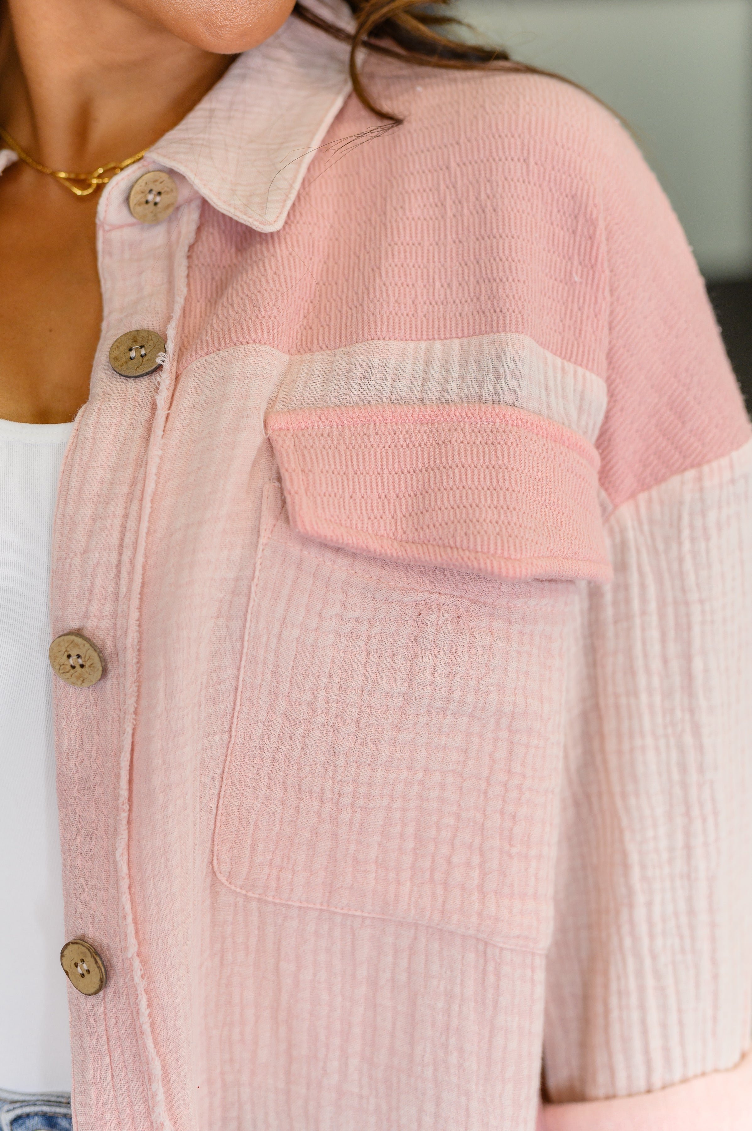 Hot & Unbothered Full Front Button Down Shacket in Pink-Womens-Ave Shops-[option4]-[option5]-[option6]-[option7]-[option8]-Shop-Boutique-Clothing-for-Women-Online
