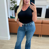 Judy Blue Miley High Waist Control Top Frayed Hem Flare Jeans-Denim-Ave Shops-[option4]-[option5]-[option6]-[option7]-[option8]-Shop-Boutique-Clothing-for-Women-Online