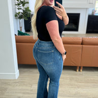 Judy Blue Miley High Waist Control Top Frayed Hem Flare Jeans-Denim-Ave Shops-[option4]-[option5]-[option6]-[option7]-[option8]-Shop-Boutique-Clothing-for-Women-Online