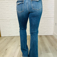 Judy Blue Ariana High Rise Double Button Waistband Flare Jeans-Womens-Ave Shops-[option4]-[option5]-[option6]-[option7]-[option8]-Shop-Boutique-Clothing-for-Women-Online