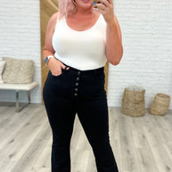 Judy Blue Harriet High Rise Button Fly Bootcut Jeans in Black-Denim-Ave Shops-[option4]-[option5]-[option6]-[option7]-[option8]-Shop-Boutique-Clothing-for-Women-Online